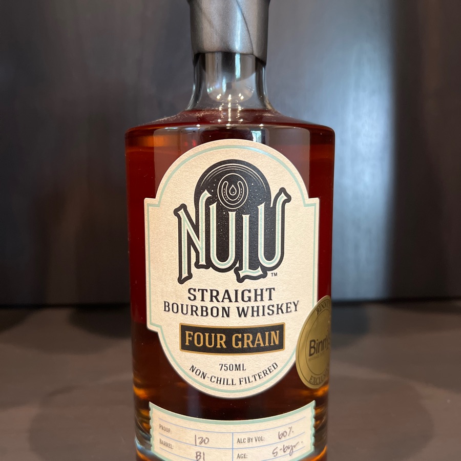 NULU STRAIGHT BOURBON WHISKEY FOUR GRAIN