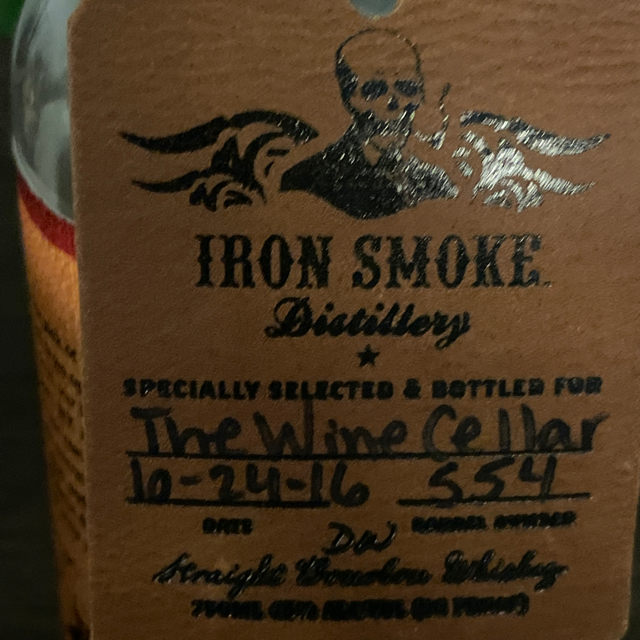Iron Smoke Single Barrel (The Wine Cellar)