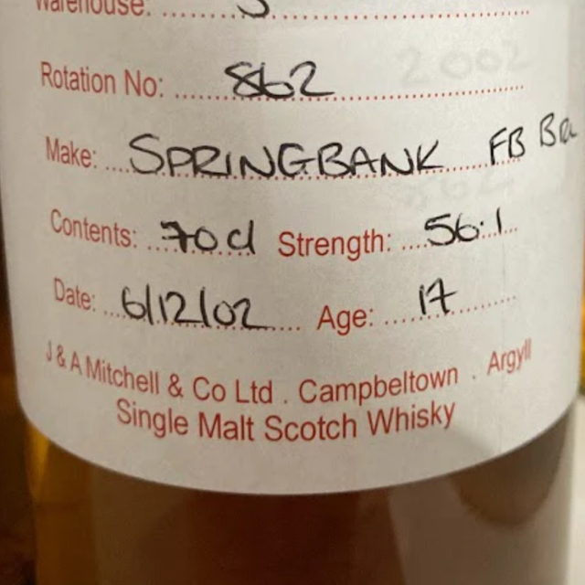 Springbank 17 Year Fresh Bourbon Barrel
