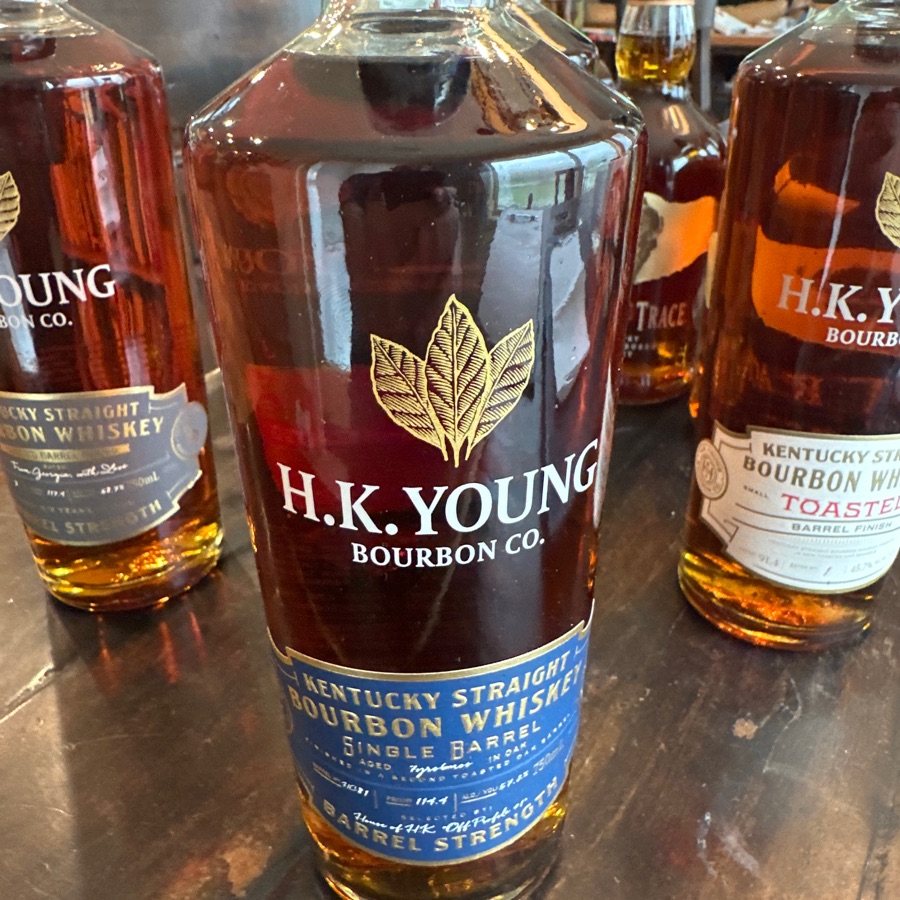 H.K. Young Barrel Strength Kentucky Straight Bourbon Whiskey Single Barrel 71C81 Finished in a Second Toasted Oak Barrel