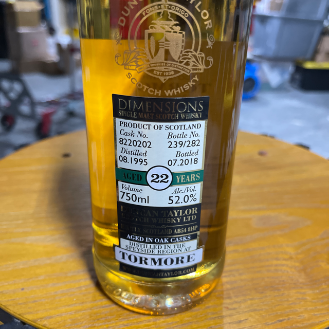 DUNCAN TAYLOR 22 YEAR TORMORE