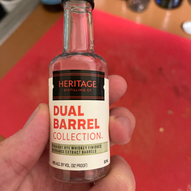 Dual Barrel Straight Rye Finished in Orange Extract Barrels