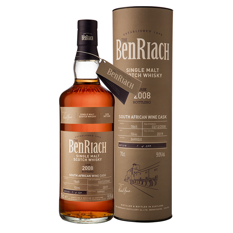 BenRiach 10 Year Old 2008 Cask 7865 Batch 16 South African Wine Barrique