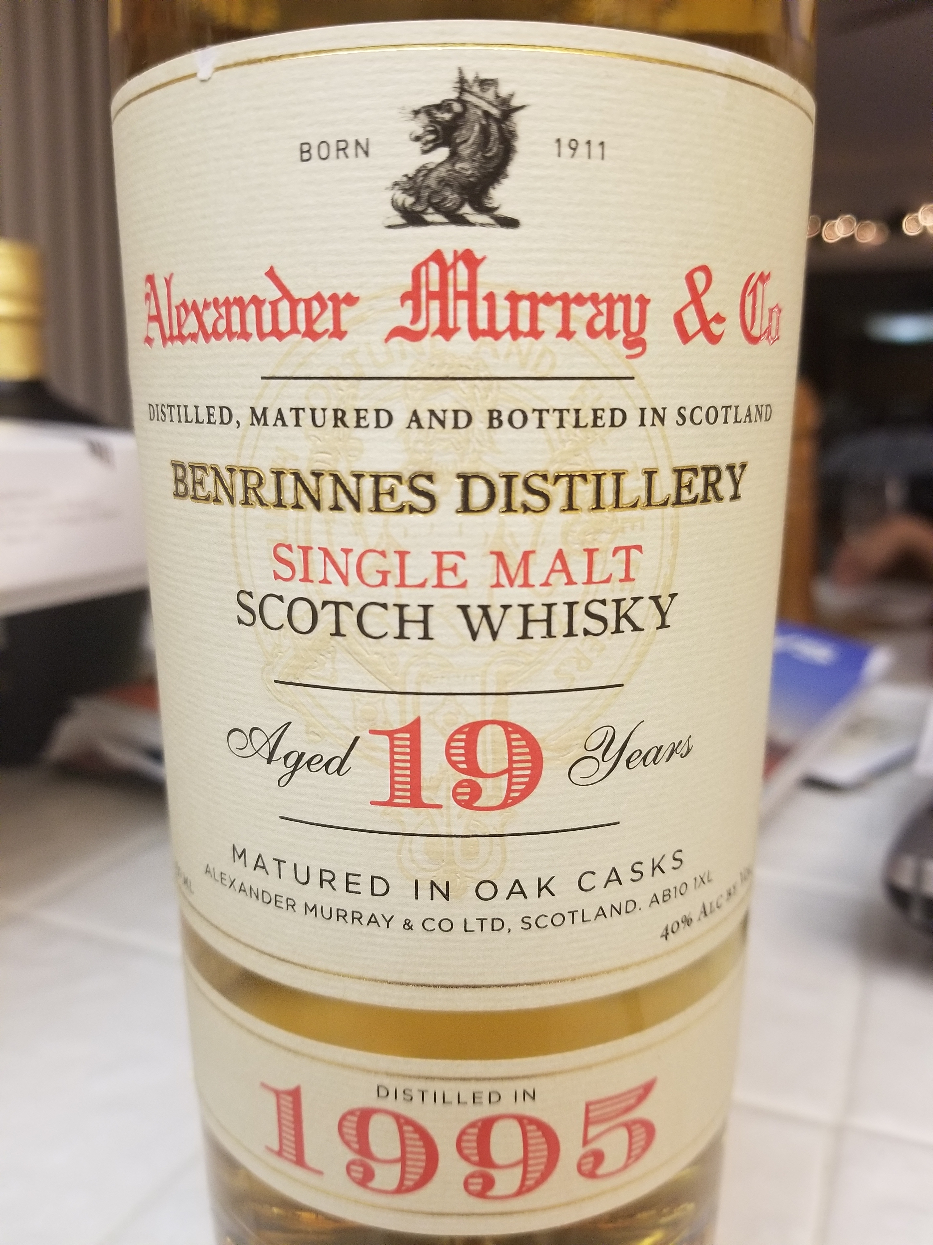 Benrinnes 1995 19 Year (Alexander Murray & Co.)