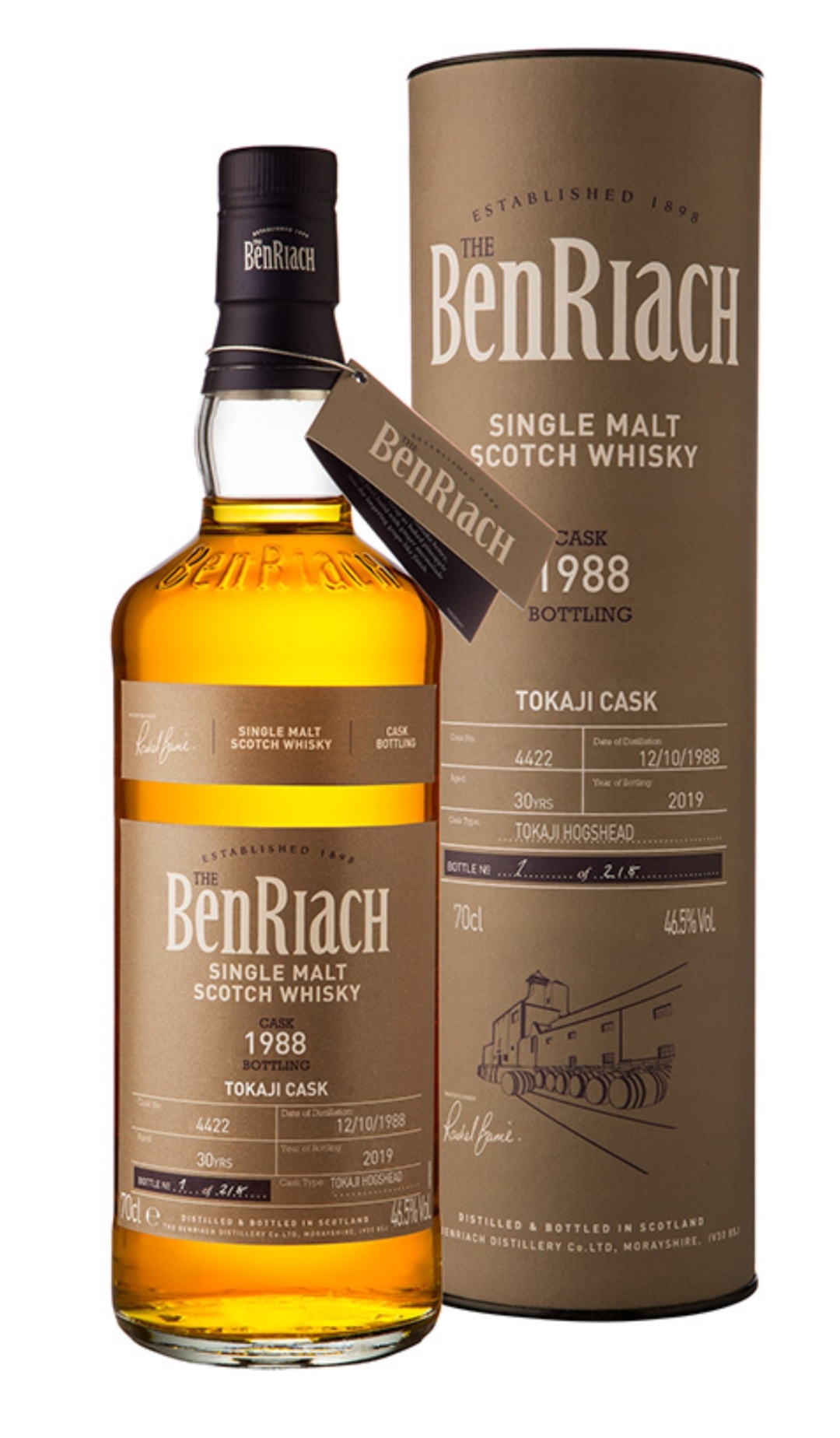 Benriach 1988 30yo cask #4422 Batch 16 Tokaji wine cask