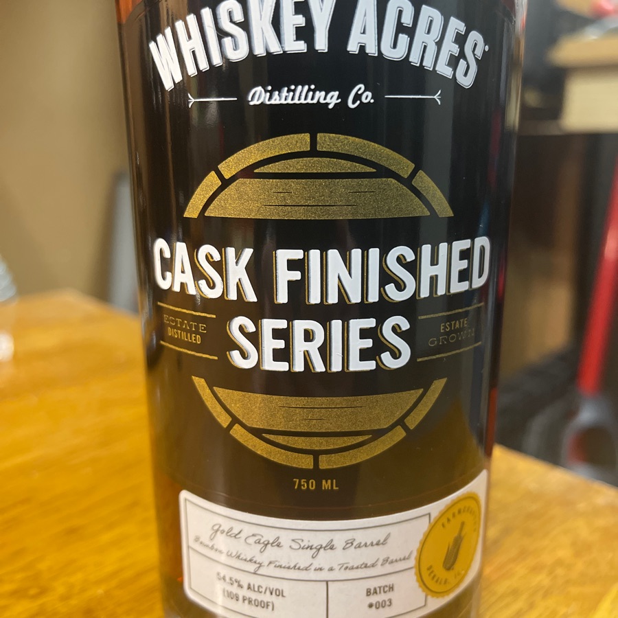 Whiskey Acres Bourbon Finished in Toasted Barrel Batch #003 (Gold Eagle)