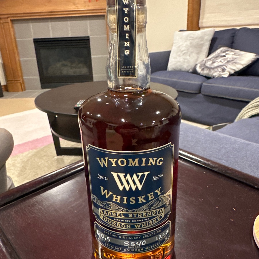 Wyoming Whiskey Barrel Strength Bourbon Whiskey (barrel 5540)