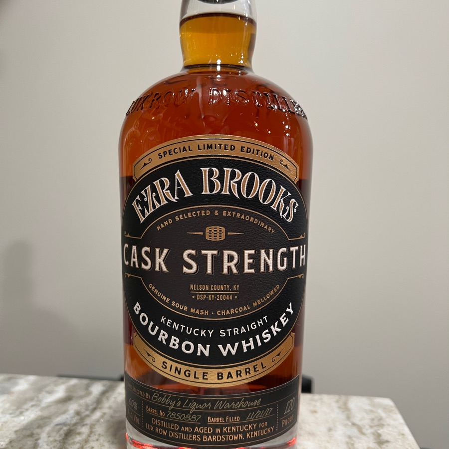 Ezra Brooks Cask Strength Single Barrel - Bobbys Liquor Warehouse - Barrel 7850887