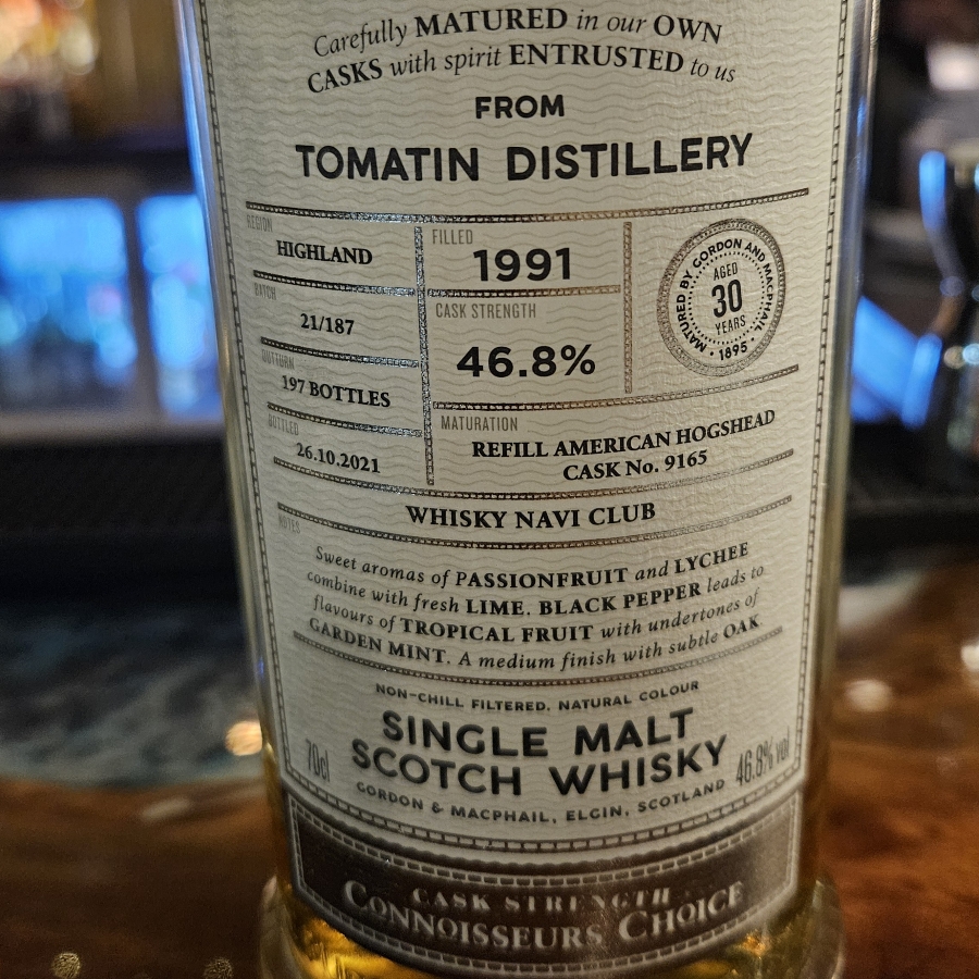 Tomatin connoissuers choice (Gordon and Macphail)