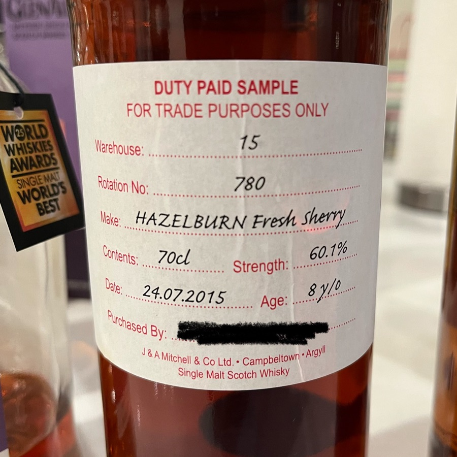 Hazelburn 2015 8 Years Fresh Sherry