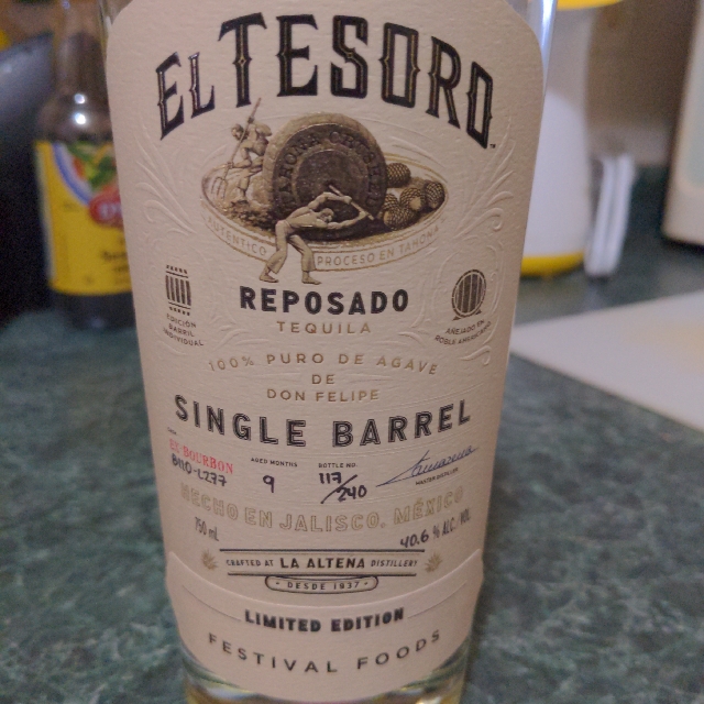 El Tesoro Reposado Single Barrel #B110-L277