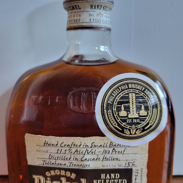 PWS Pick, George Dickel, sour mash whisky, hand selected barrel