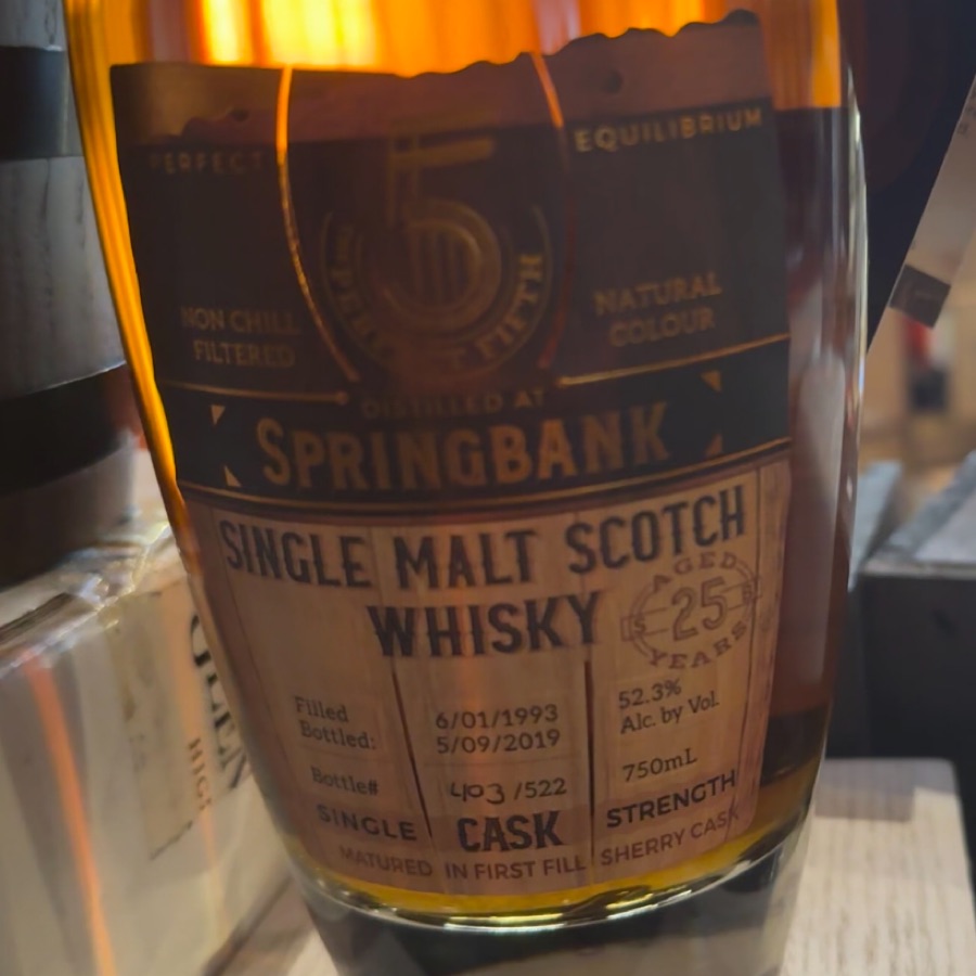 Springbank 25 Year (The Perfect Fifth)