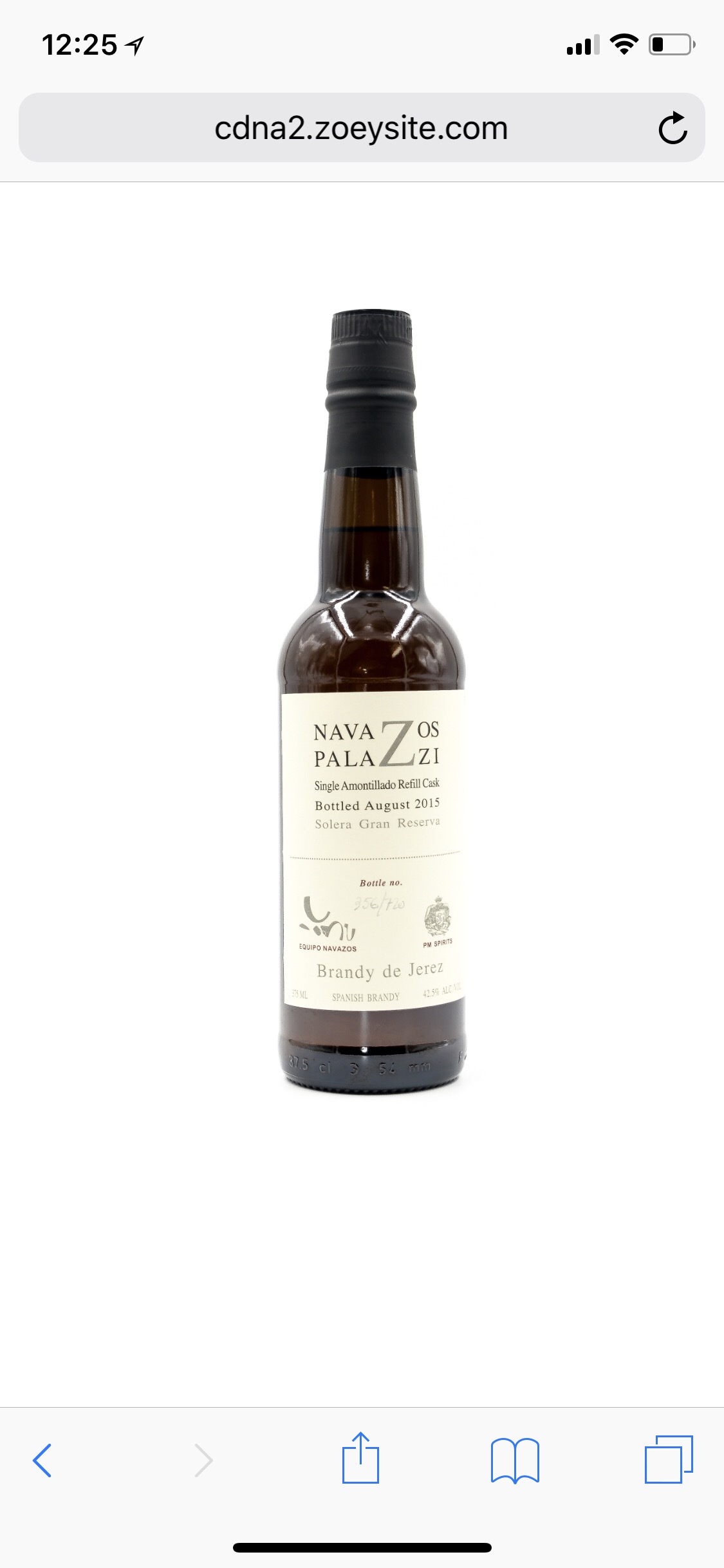 Navazos Palazzi Single Amontillado Refill Cask