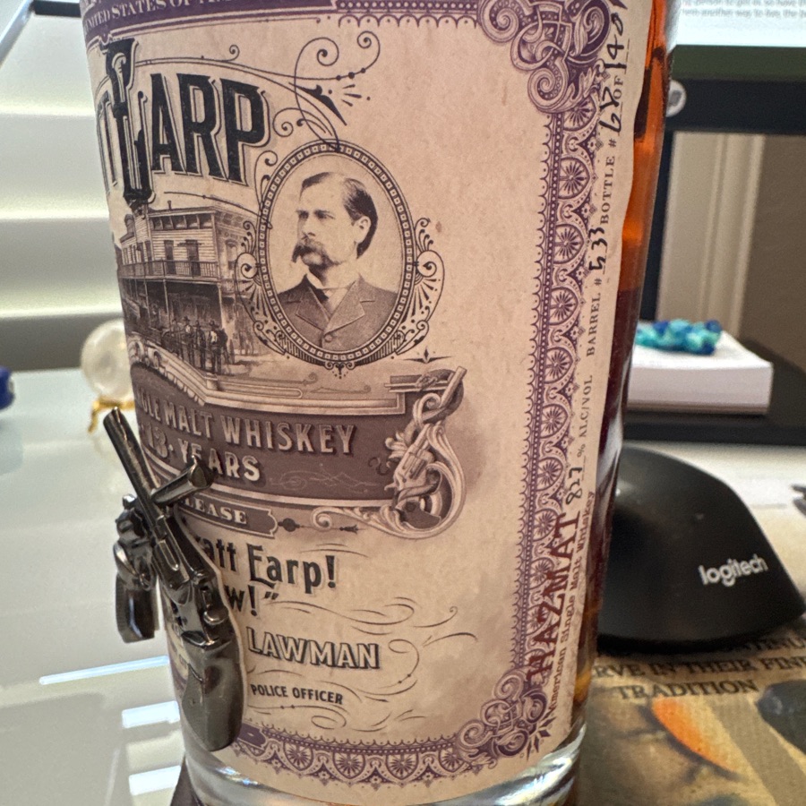 World Whiskey Society - Wyatt Earp 13-year Hazmat American Single Malt Single Barrel #533; Bottle 68/140