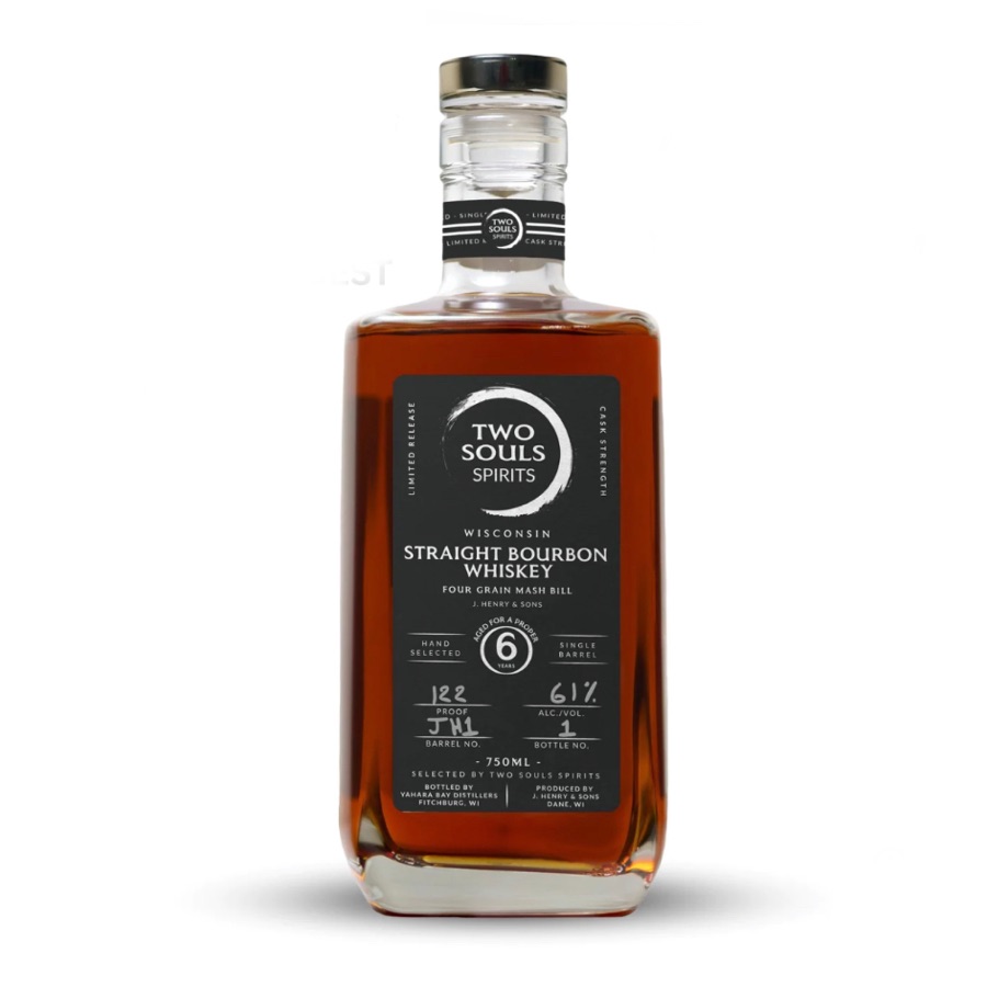 Two Souls Spirits 6 Year Wisconsin Straight Bourbon, Cigar Barrel (J. Henry & Sons)