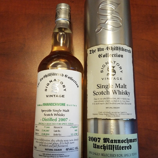 Signatory Unchillfiltered Mannochmore 2007