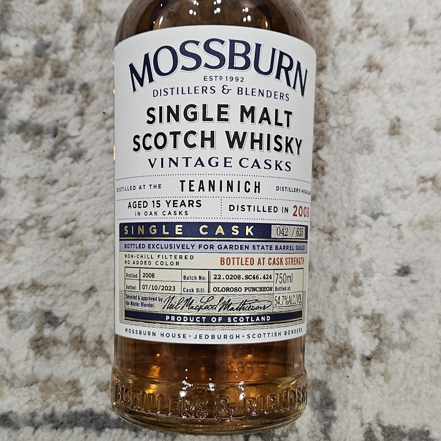 Mossburn Vintage Casks: Teaninich 15 Years - Single Cask - Cask Strength