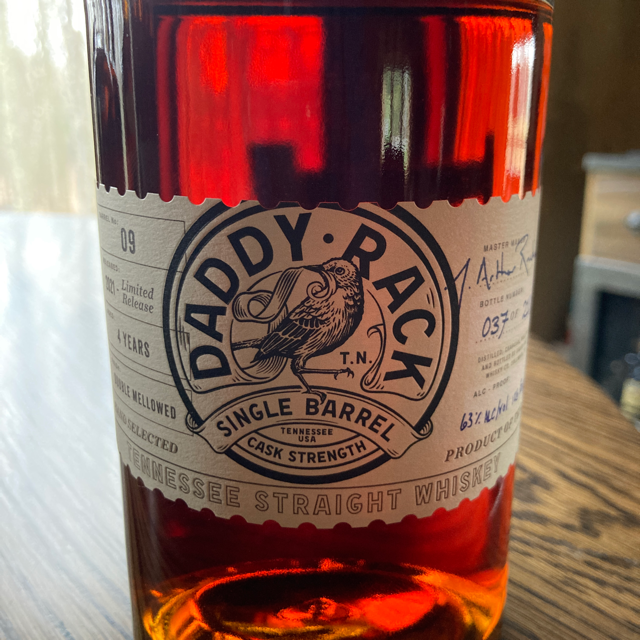 Daddy Rack Single Barrel Cask Strength Tennessee Whiskey