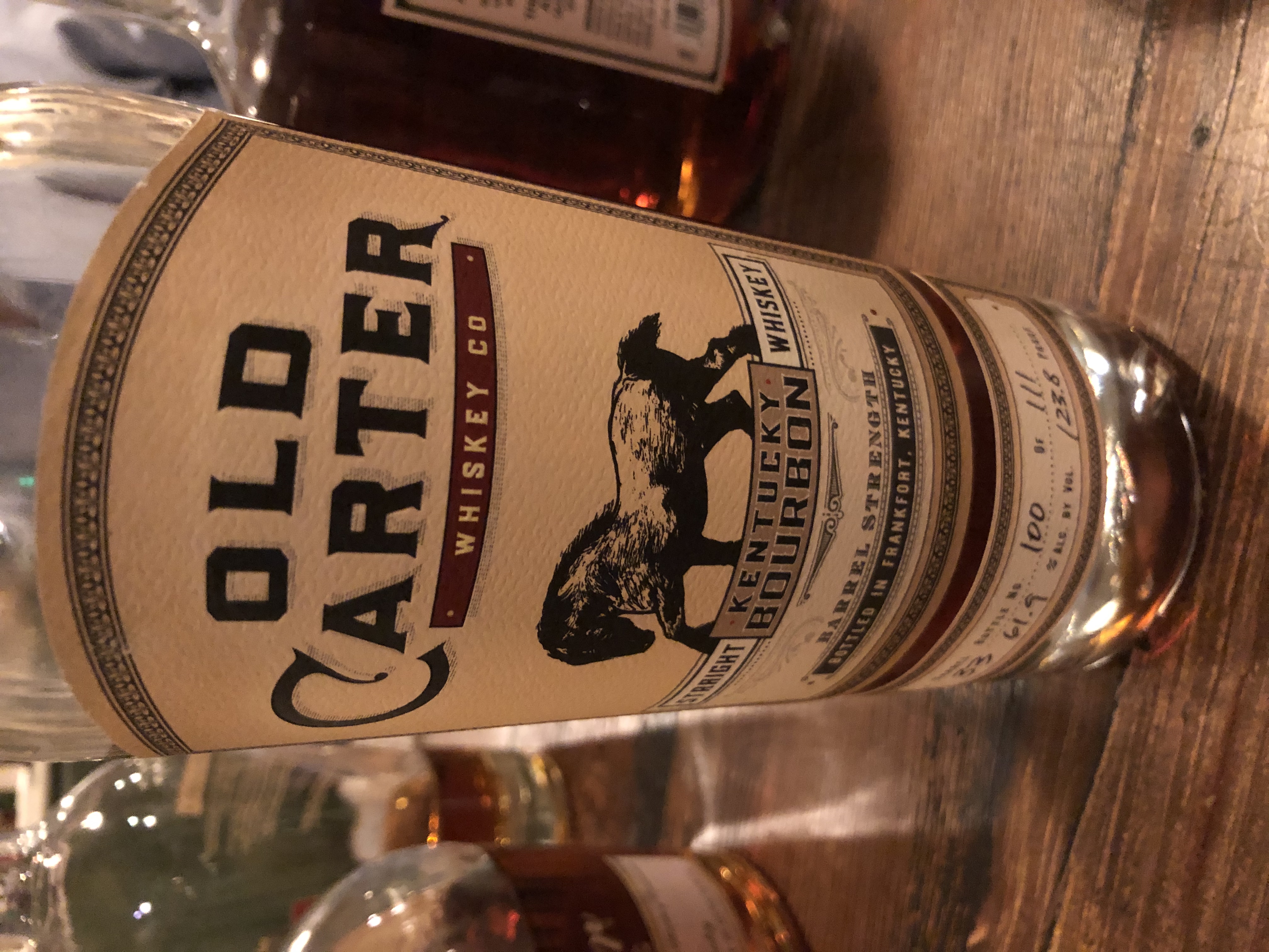 Old Carter 12 Year Kentucky Straight Bourbon Single Barrel #33 (2019 Release)