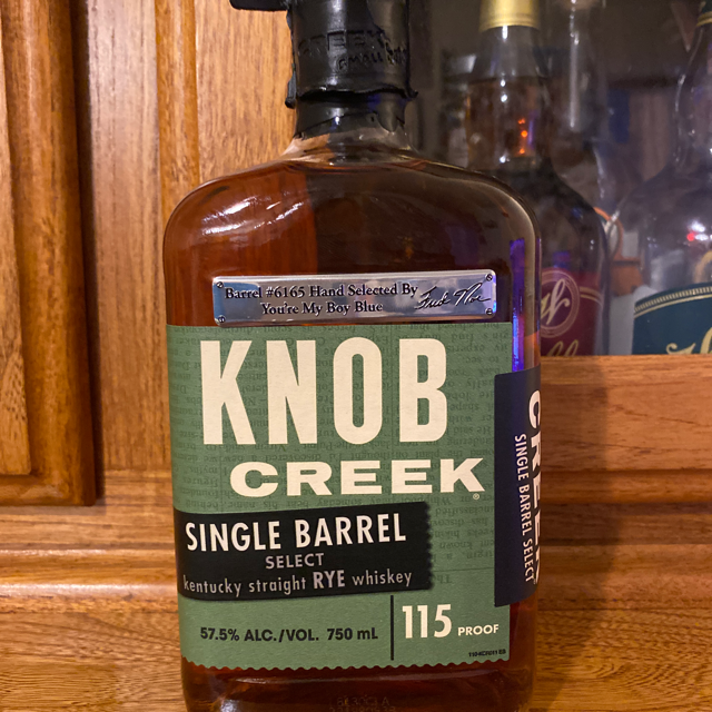 Knob Creek Single Barrel Rye Barrel #6165