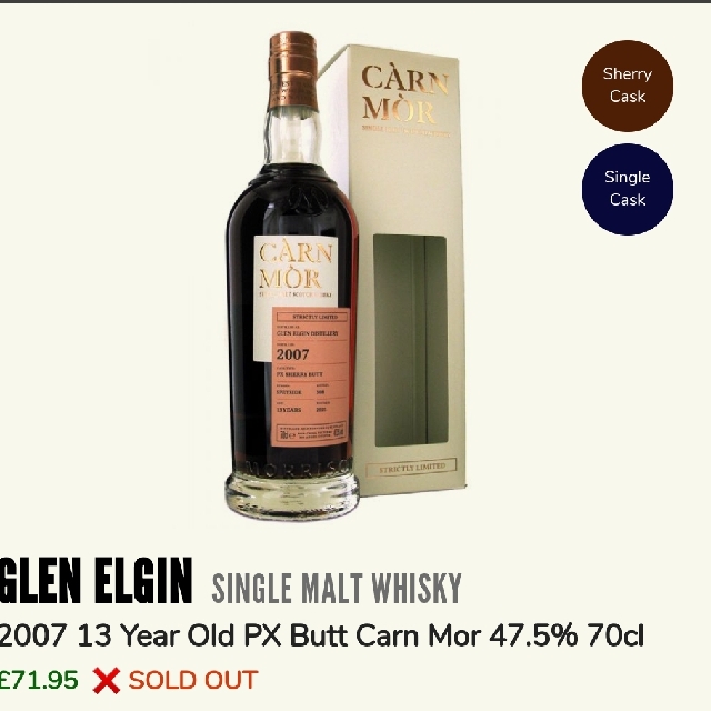 Glen Elgin Carn Mor 13 yr