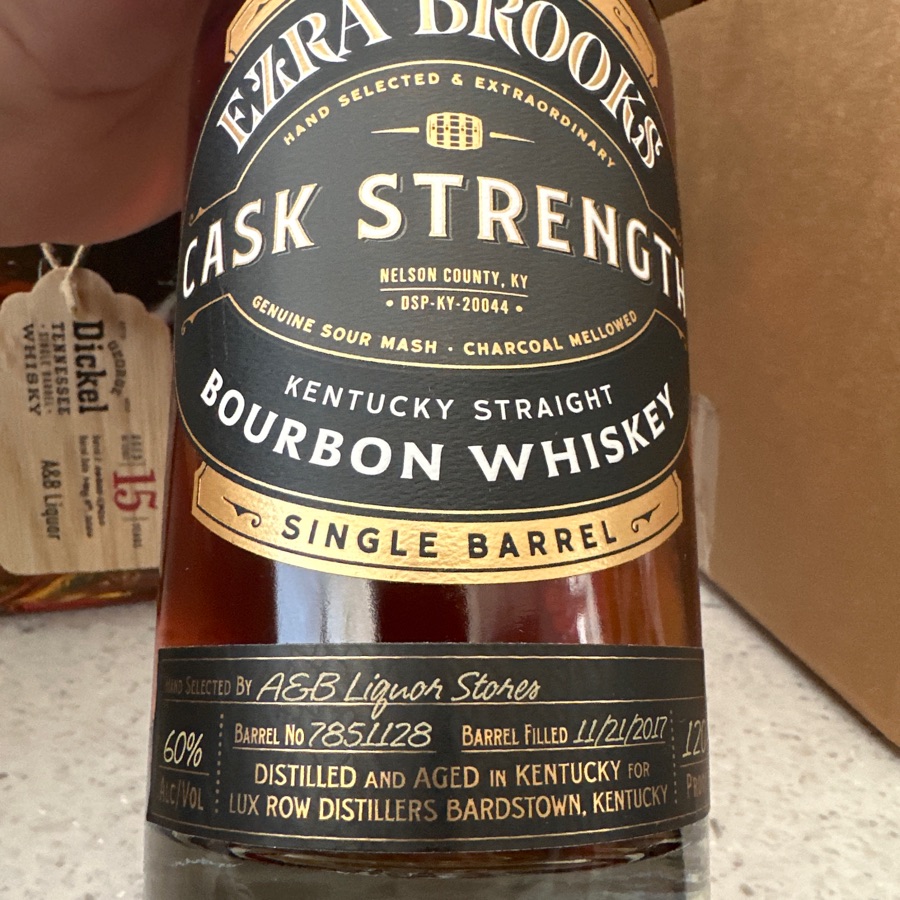 Ezra brooks single barrel A&B liquor