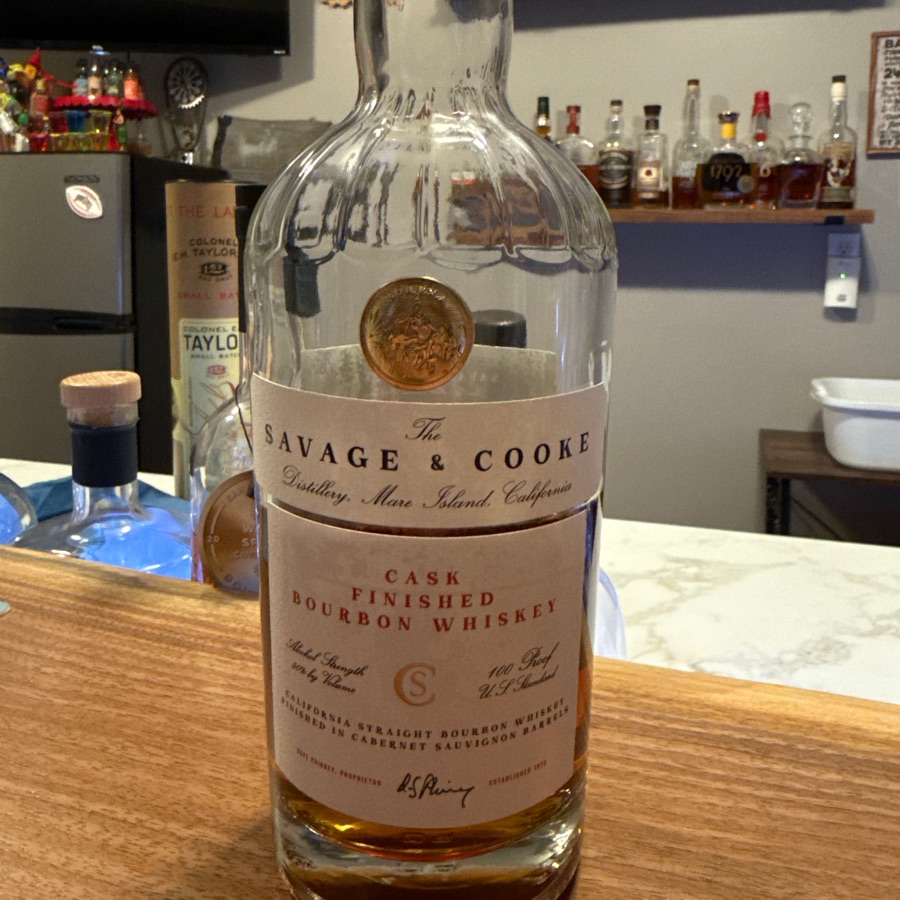 Savage & Cooke Cask Finished Bourbon Whiskey in Cabernet Sauvignon Barrels
