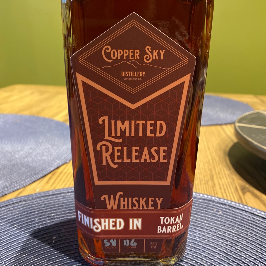 Copper Sky Limited Release Finished in Tokaji Barrels r/bourbon