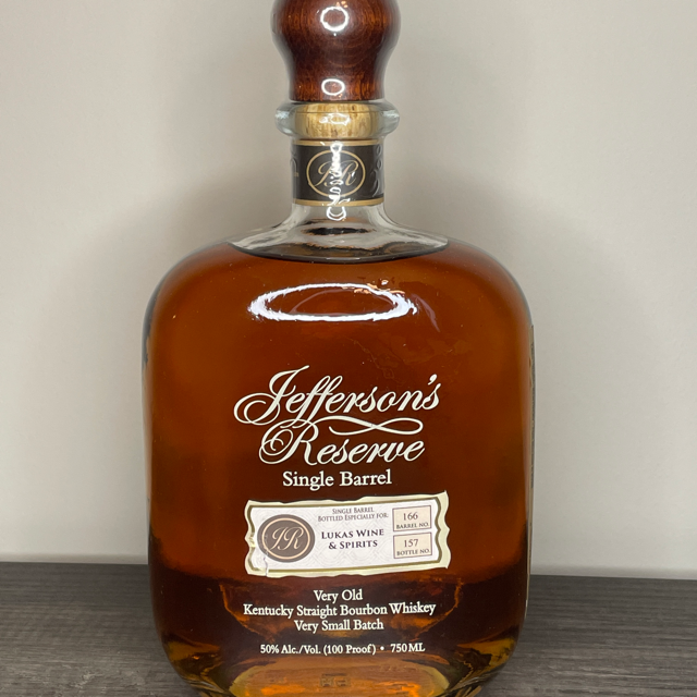 Jefferson's Reserve Single Barrel (Lukas Wine & Spirits)