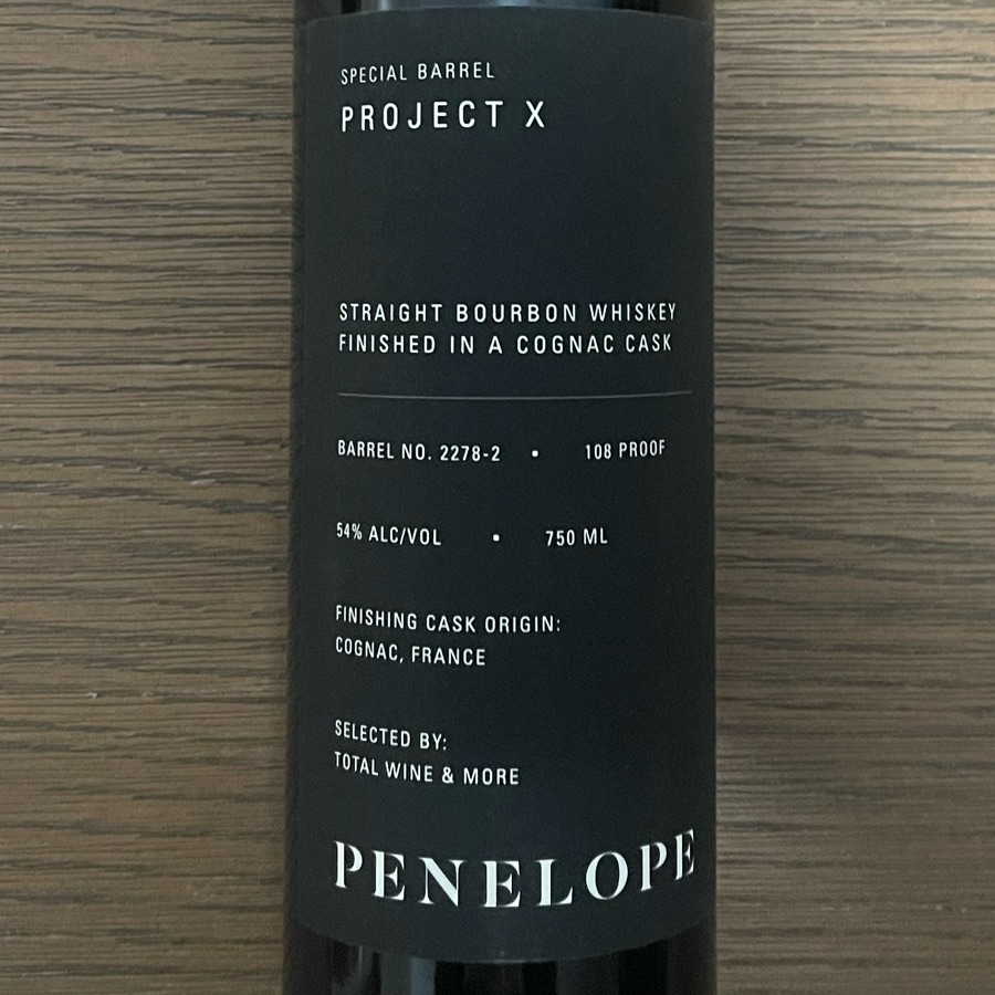 Penelope Project X Straight Bourbon Whiskey - Finished In A Cognac Cask - Total Wine & More