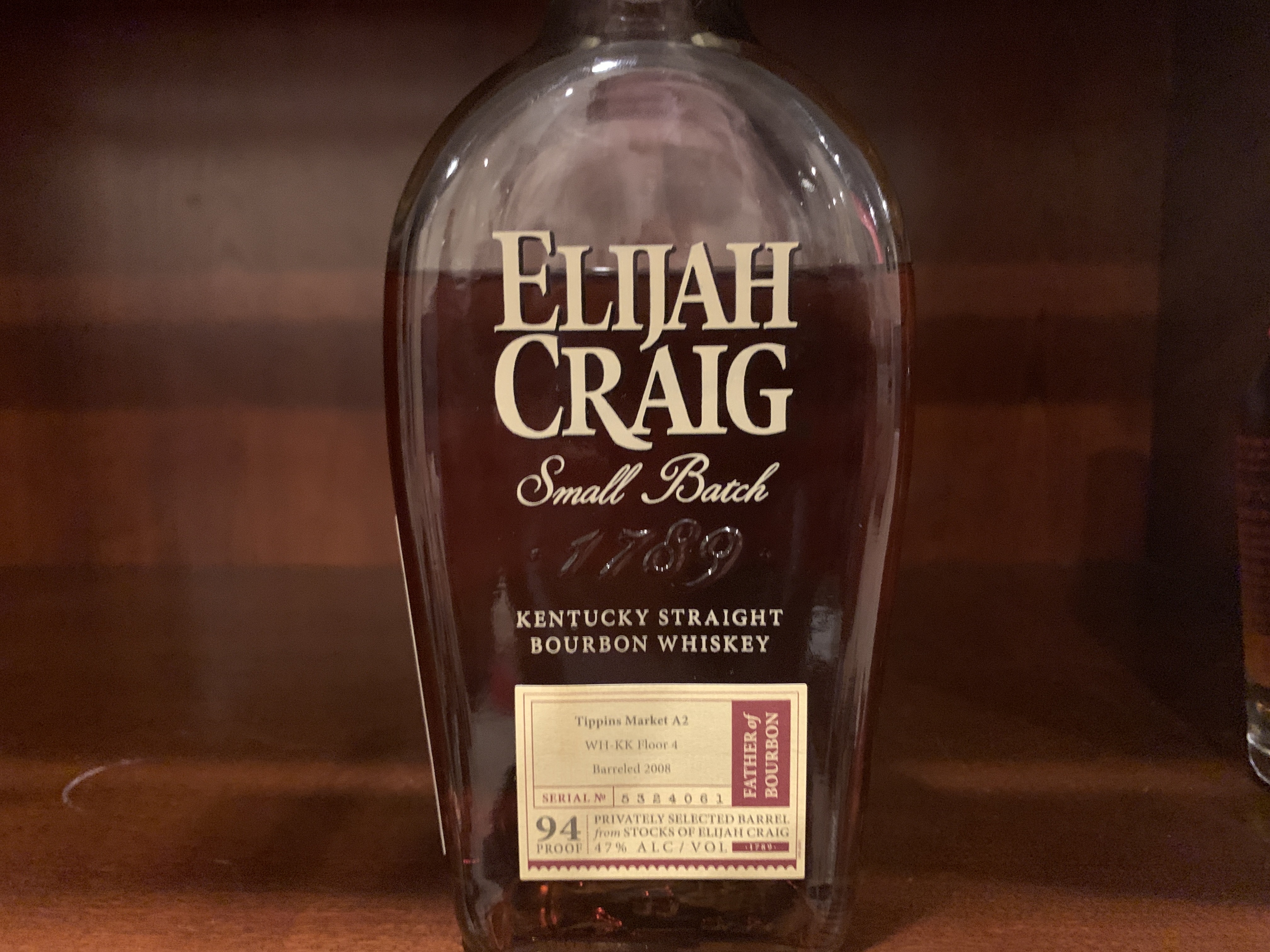 Elijah Craig Small Batch Tippins Store Pick WH-KK F4