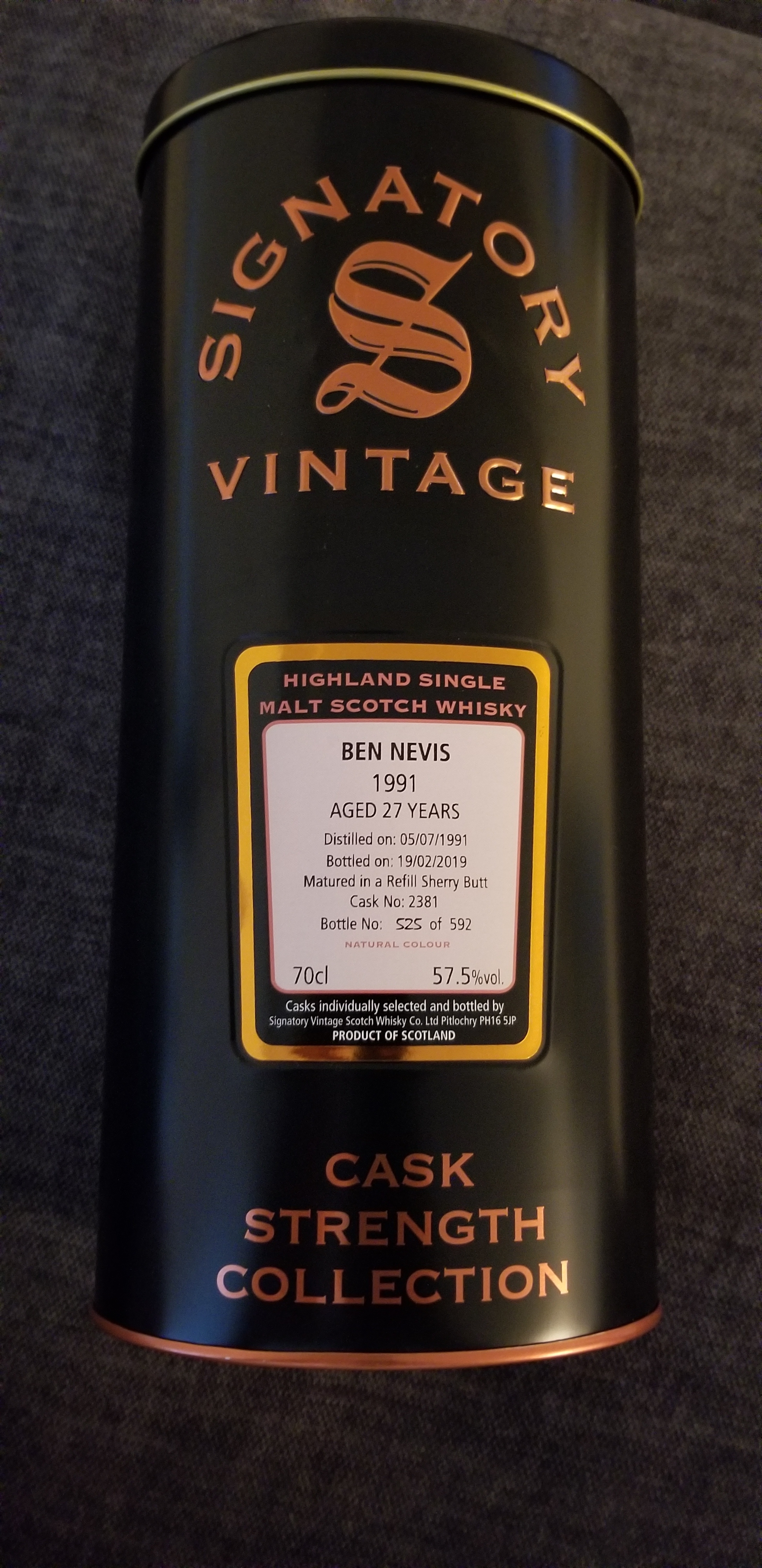Ben Nevis 1991 27 Year Cask Strength Collection (Signatory)