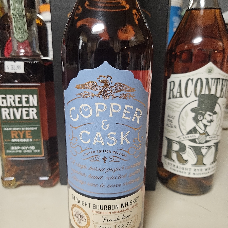 Copper & Cask bourbon whiskey armagnac finish "French Kiss"