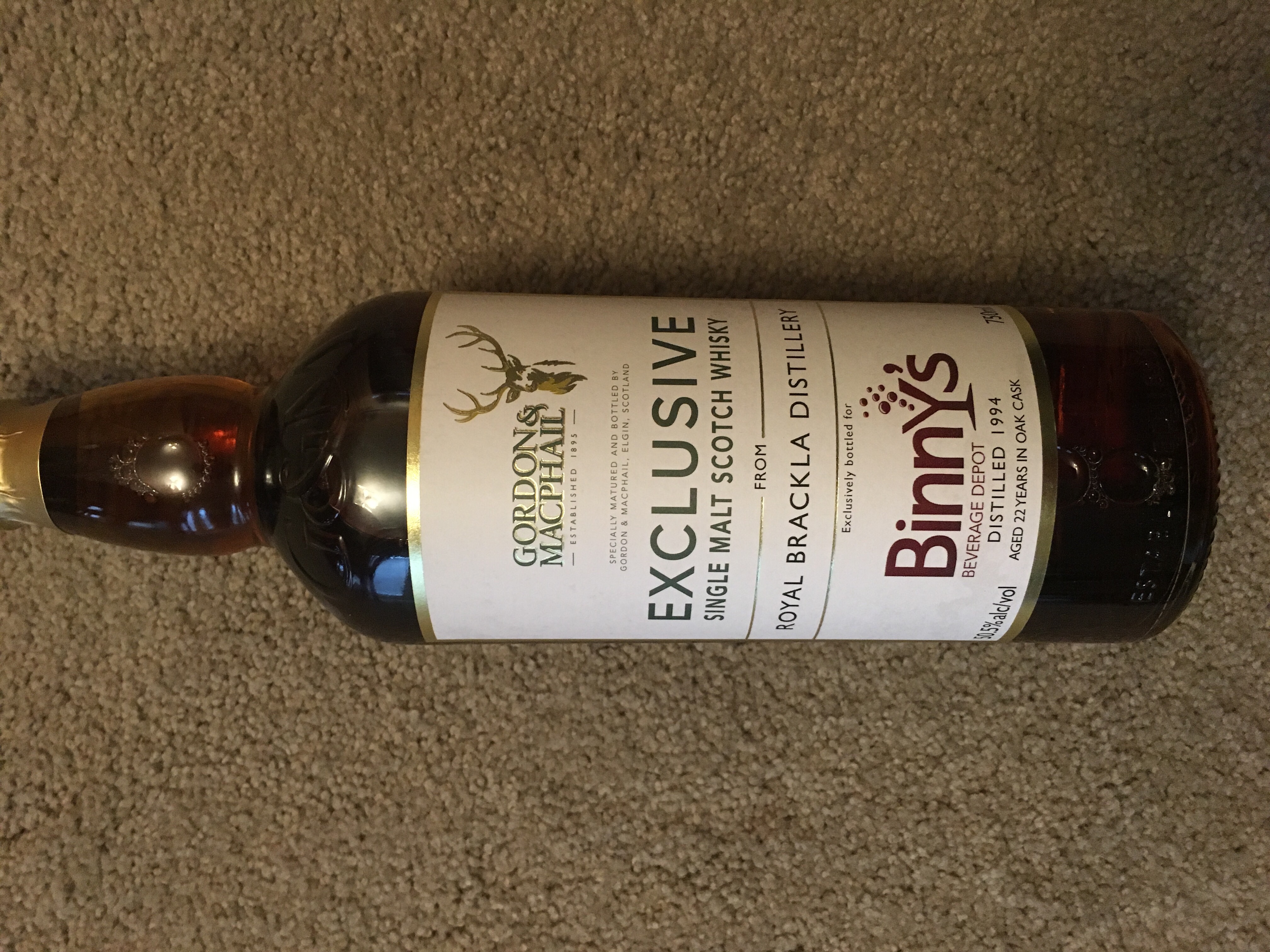Royal Brackla 1994 22 Year Exclusive (Gordon & MacPhail) Binny's