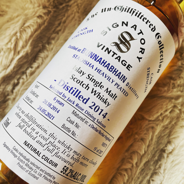 Signatory Bunnahabhain 2014 Staoisha 6 years old (Jack Rose)