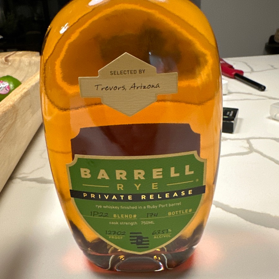 Barrell Rye Private Release 1P22