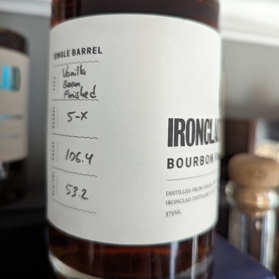 Ironclad Vanilla Bean Finished Single Barrel Bourbon Whiskey