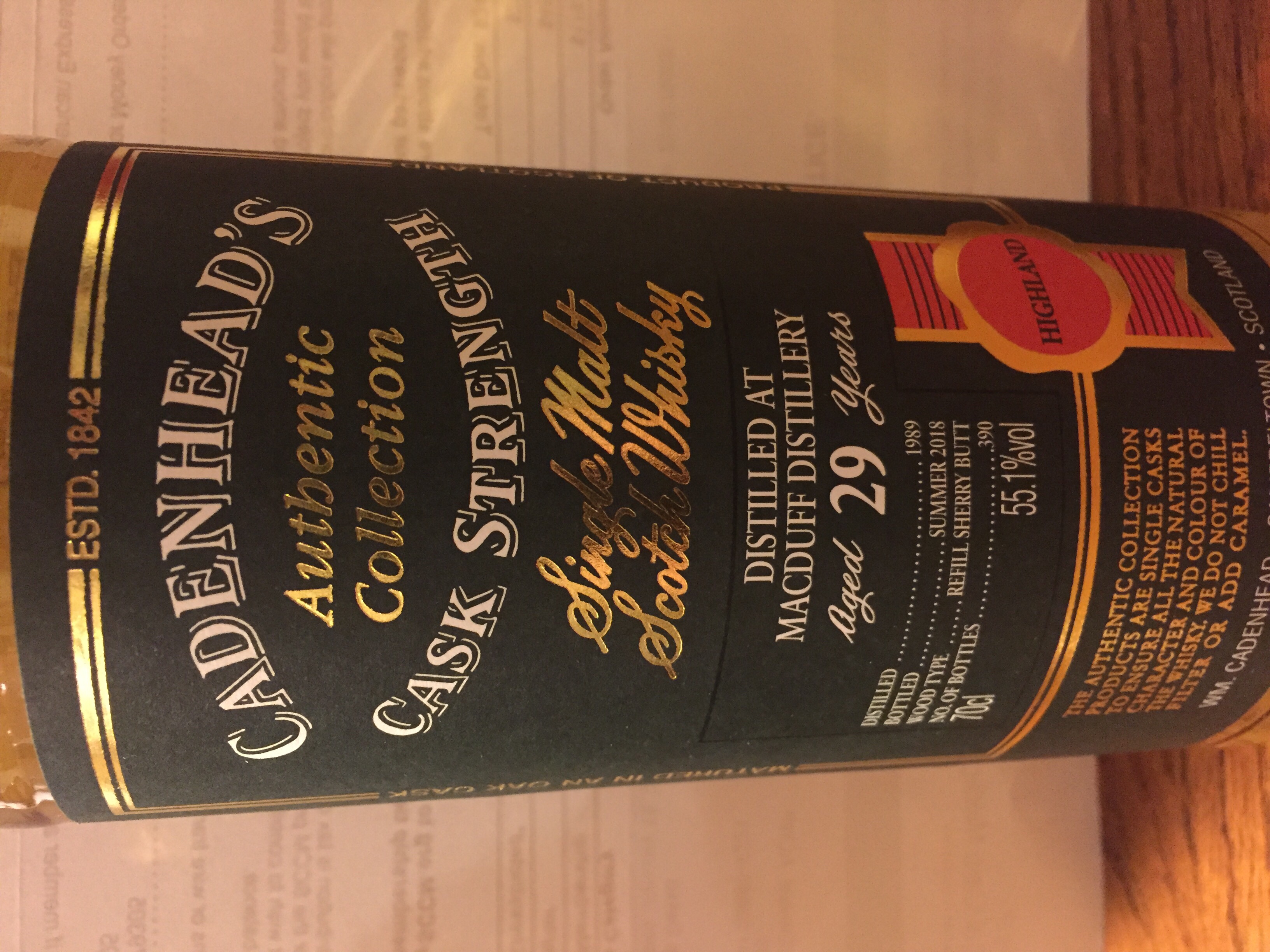 MacDuff 1989 29 Year Authentic Collection (Cadenhead's)