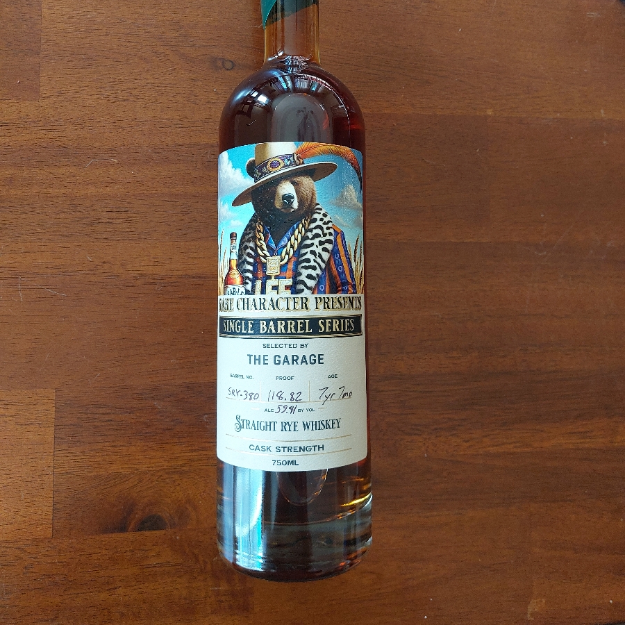 Rare Character "Bear-Lee A Rye" Single Barrel Rye Whiskey
