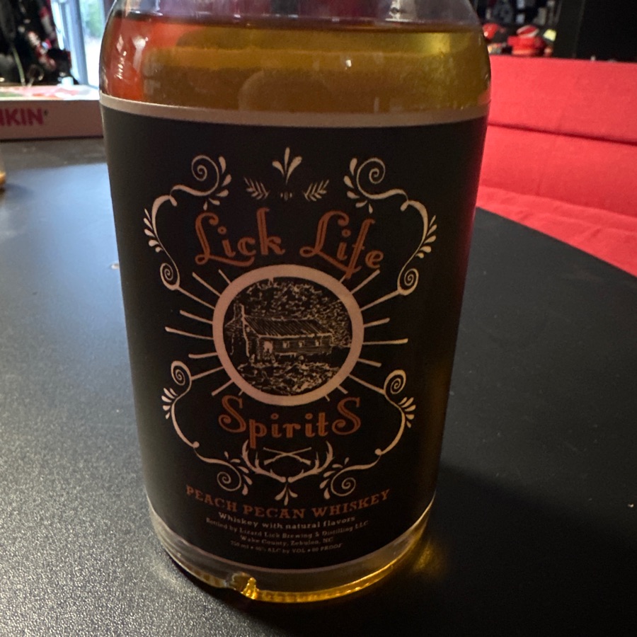 Lick Life Spirits Peach Pecan Whiskey