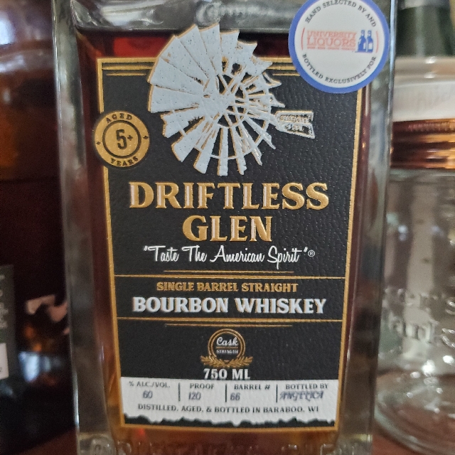 Driftless Glen Single Barrel Straight Bourbon Whiskey