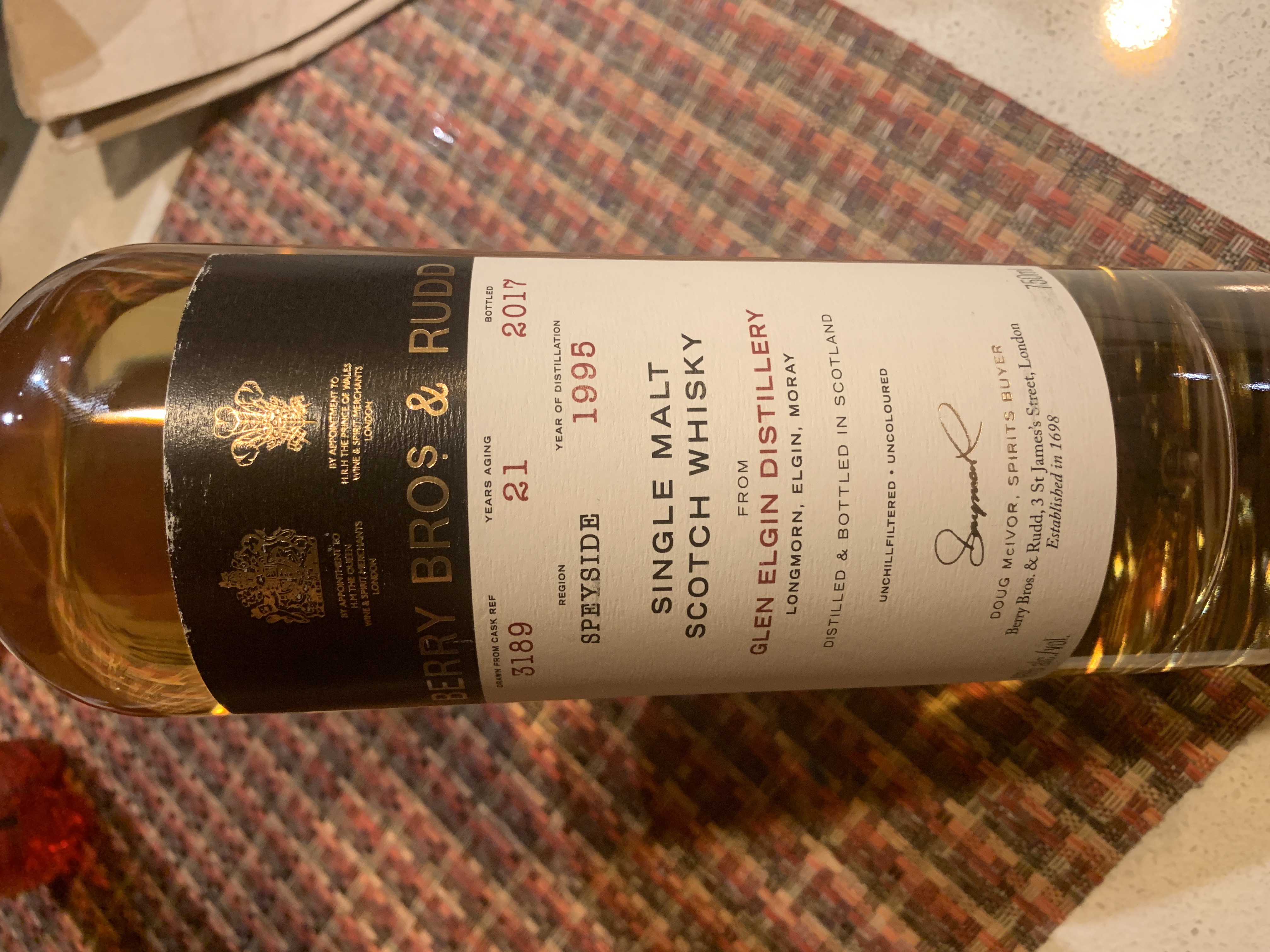 Glen Elgin 1995 21 Year (Berry Bros. & Rudd)