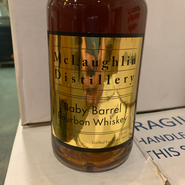 McLaughlin Distillery Baby Barrel Bourbon Whiskey