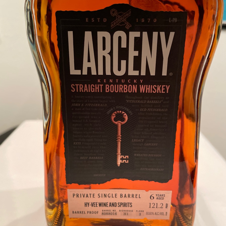 Larceny Private Single Barrel Hy-Vee Wine and Spirits 8088016