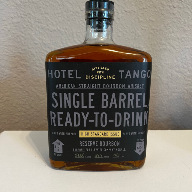 Hotel Tango Single Barrel Reserve Bourbon, Ready to Drink