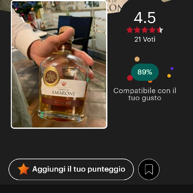 Il Bacio delle Muse Grappa di Amarone