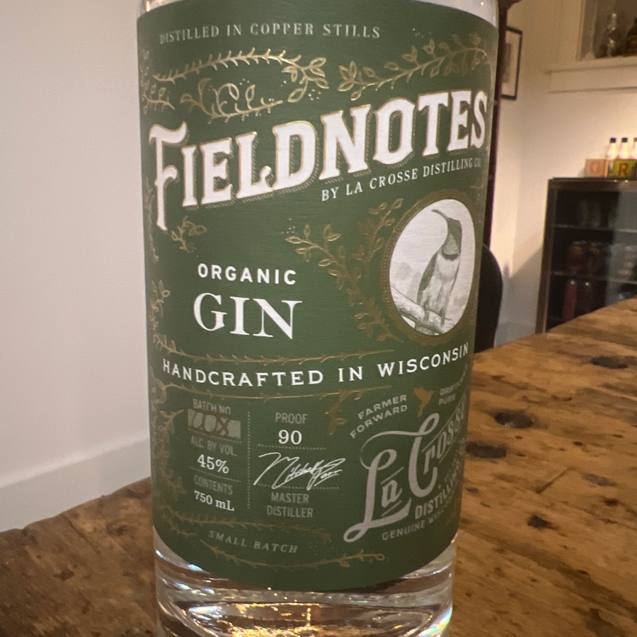 La Crosse Fieldnotes Organic Gin
