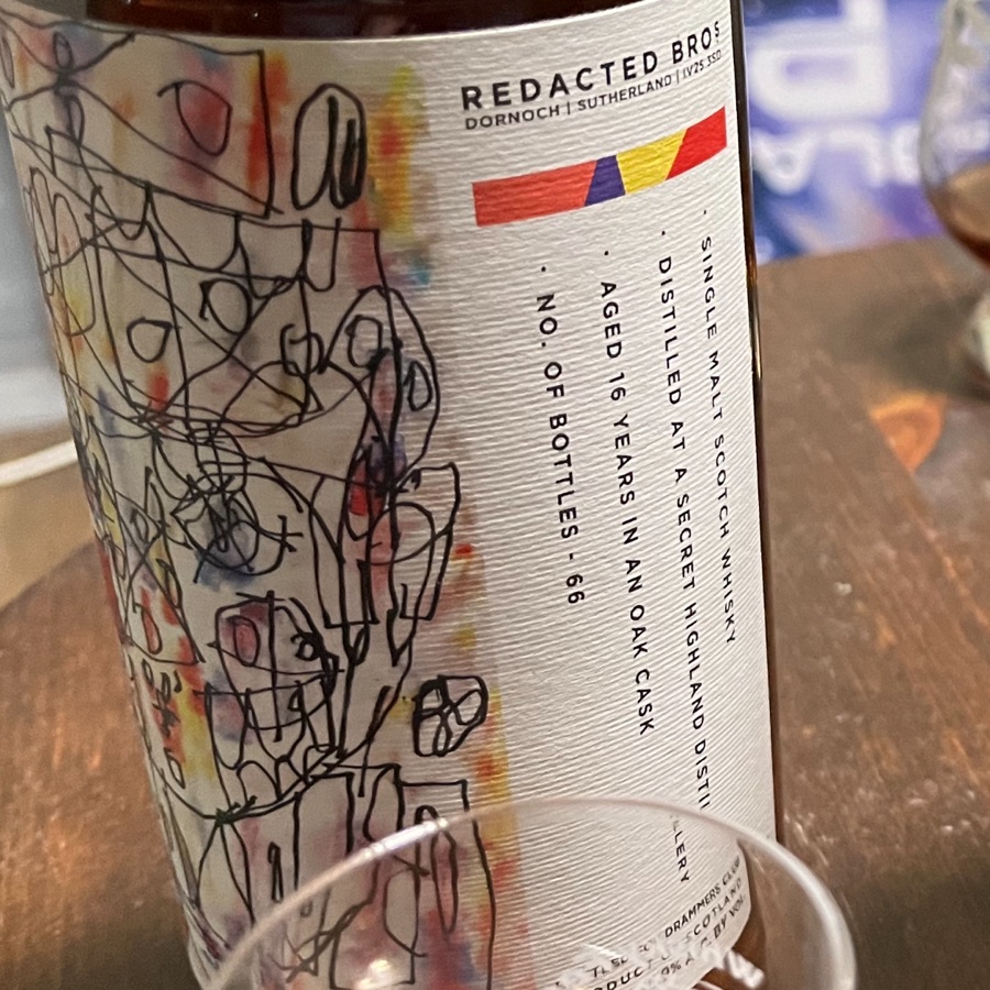Redacted Bros. 16 Year Old Highland Single Malt (Drammers pick - Blair Athol)