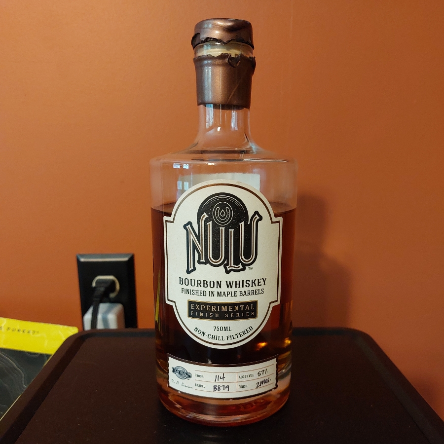 Nulu Bourbon Whiskey Finished In Maple Barrels